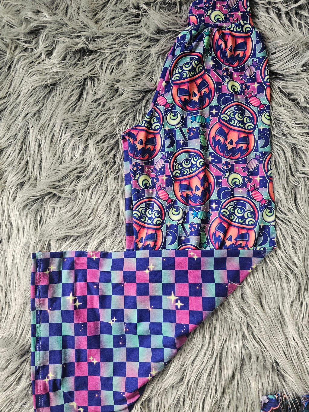 Adult split checker pumpkin M 29 inseam
