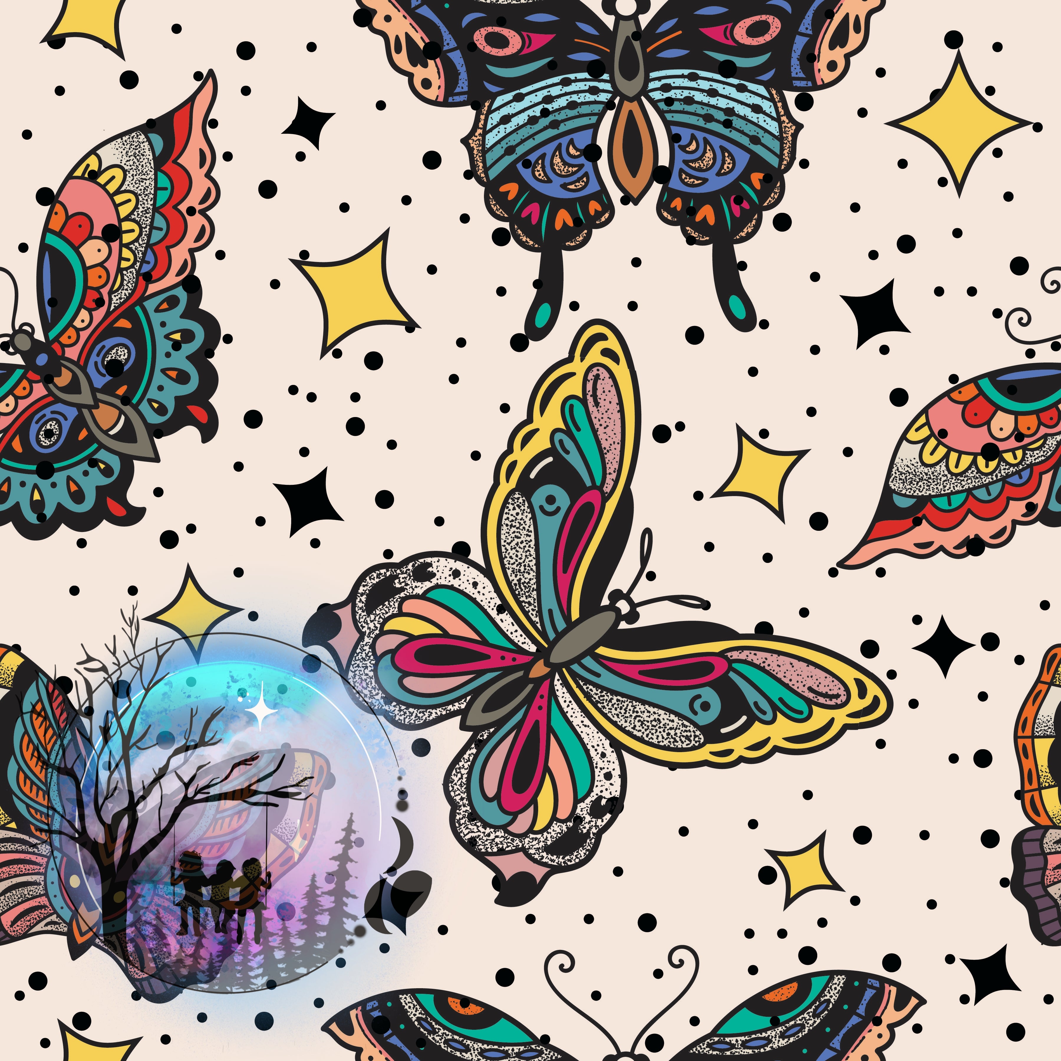 Boho Butterflies & Stars